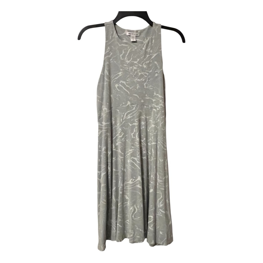 Athleta Santorini Thera Printed Grey Marbled Dress Size Small